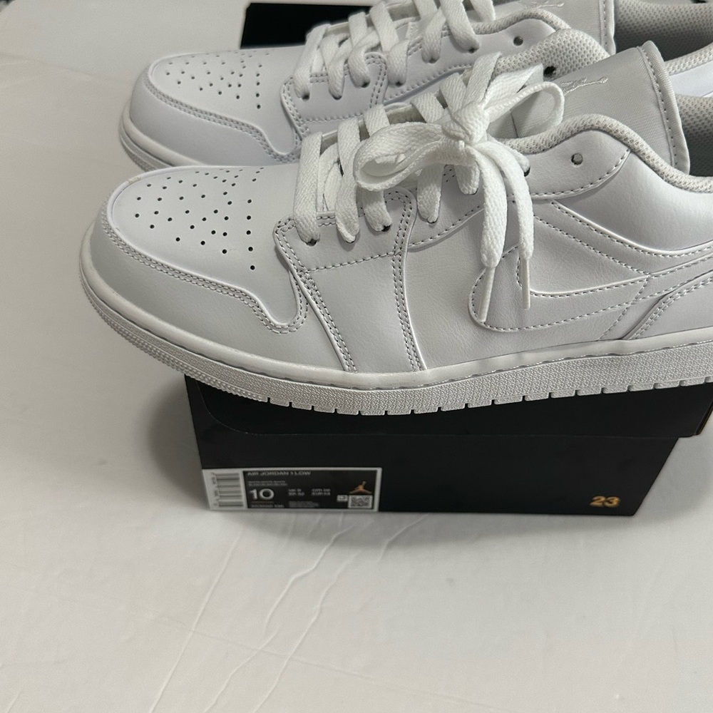 BNIB Air Jordan 1 low triple white